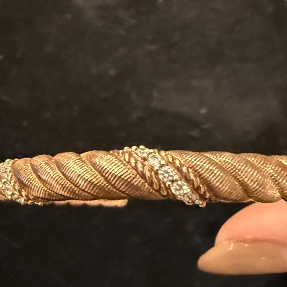 Judith Ripka rose gold clad diamonique cuff - Picture 4 of 4